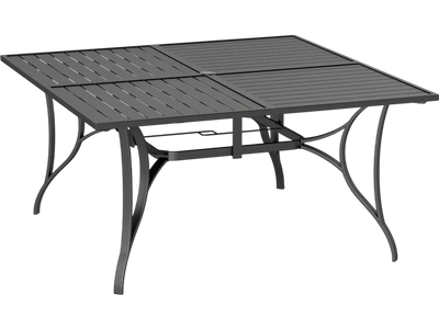 Costway Patio Dining Table for 8 w/ Umbrella Hole Porch Lawn 53489583 New