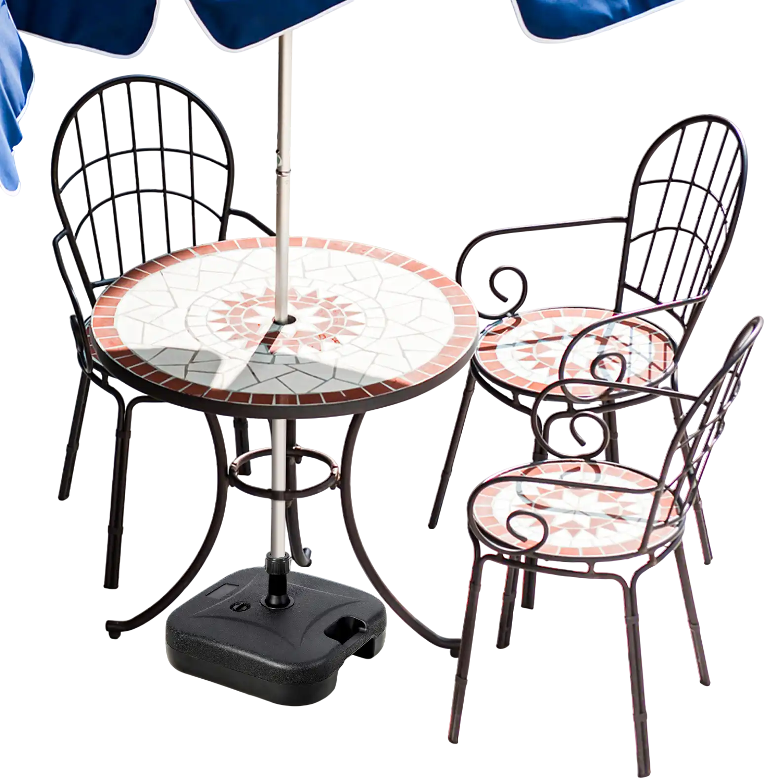 Costway Fillable Patio Umbrella Base w/ Handle Fits 1.5