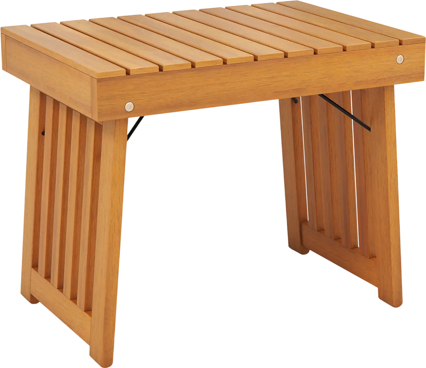 Costway Patio Foldable Side Table Slatted Tabletop Backyard 71295683 New