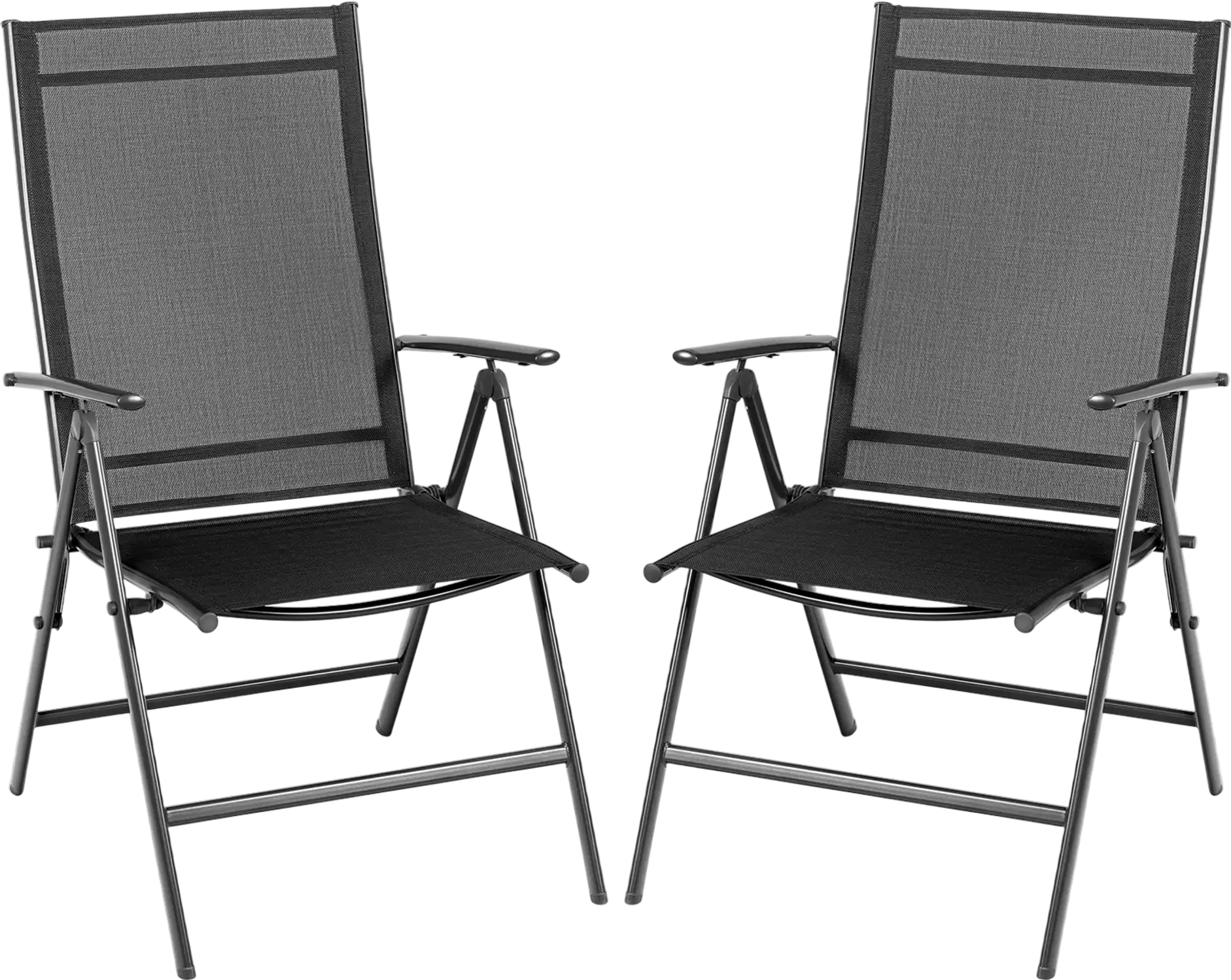 Costway Set of 2 Adjustable Portable Patio Folding Dining Chair Recliners 12607459 New