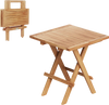 Patio Folding Side Table with X-shaped Legs and Slatted Tabletop