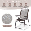 Patio folding sling chair with breathable fabric and durable steel frame, ideal for outdoor relaxation and easy storage.