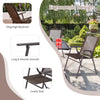 Patio folding sling chair with a high back, steel frame, and comfy seat, perfect for outdoor relaxation.