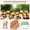 Patio solid wood bench with breathable slatted seat and inclined backrest, ideal for backyard relaxation and comfort.