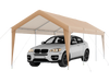 Heavy-duty 10 x 20 feet all-weather carport with PE canopy cover, protecting vehicles from severe weather conditions.