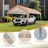 10x20 feet heavy-duty all-weather carport with PE canopy, designed for vehicle protection against severe weather.