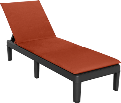 Costway Patio Chaise Lounge Chair 3-Position Adjustable Backrest Cushion 684279531 New