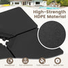 Patio offset umbrella base plates made of high-strength HDPE, featuring easy-fill spouts for stability and convenience.