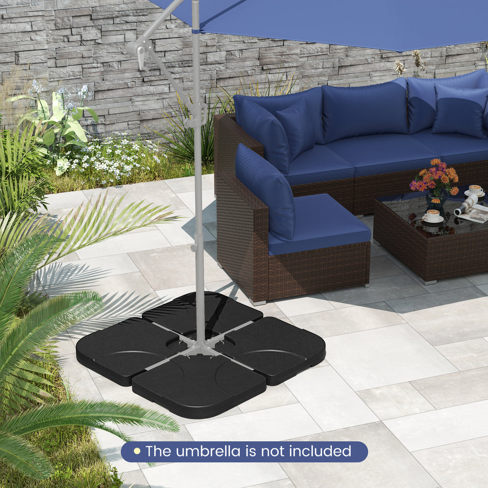 2 inch patio umbrella base White | 165 Lbs and wind exposureperfect for commercial patios and high 20 Inch Patio Offset Water