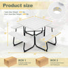 Outdoor picnic table with 4 benches, white HDPE material, umbrella hole, perfect for outdoor gatherings.