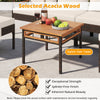 Stylish side table made of selected acacia wood, featuring a smooth surface, ideal for outdoor patio relaxation.