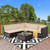 6 Pieces Patio Rattan Furniture Set with Cushions-Brown - Gallery View 1 of 11