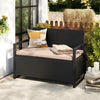 Patio Storage Bench Outdoor Wicker Loveseat with Built-in Storage - Gallery View 1 of 10
