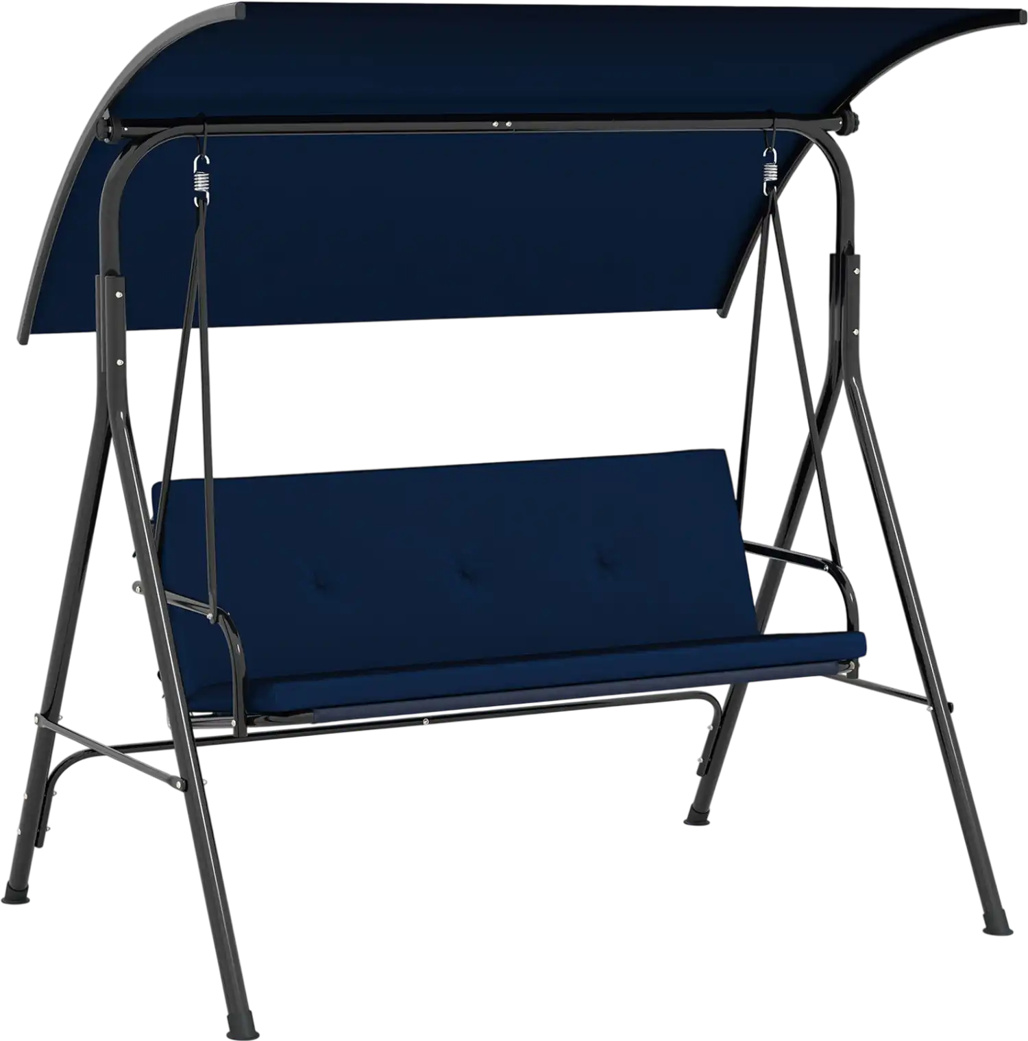 Costway 2-Seat Patio Swing Chair w/ Adjustable Canopy Metal Stand 85207827 New