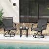 Patio Swivel Dining Chairs Set of 2 with Heavy-duty Metal Frame and Armrests-Gray - Gallery View 1 of 9