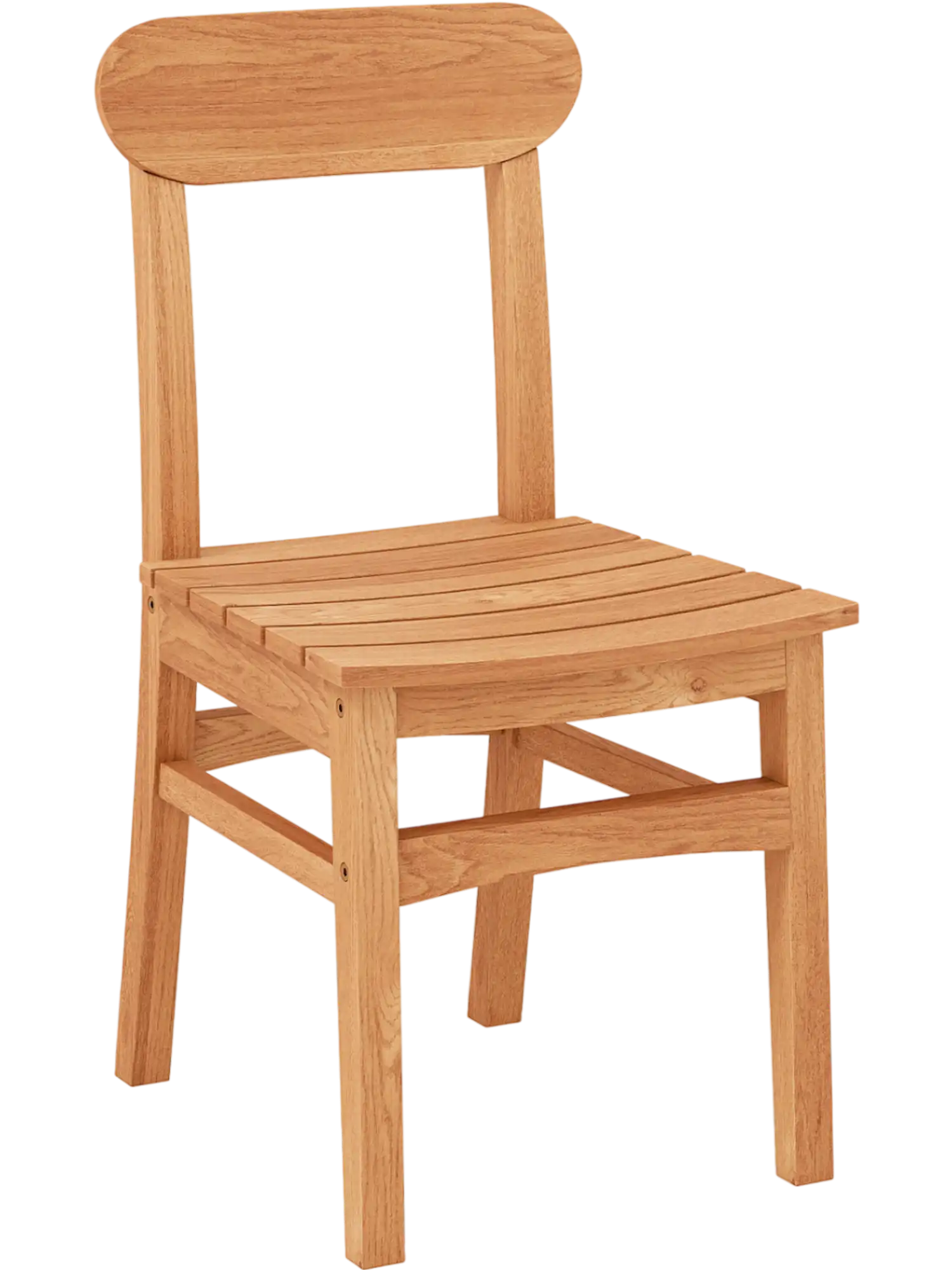 Costway Patio Teak Wood Armless Dining Chair Slatted Seat 719862435 New