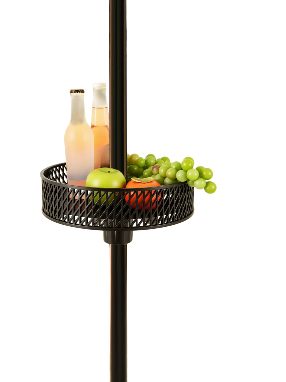 Costway Patio Umbrella Table Tray Adjustable Storage Black 465827319 New