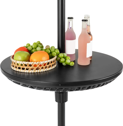 Costway Adjustable Patio Umbrella Table Tray Black 718362495 New