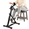 Pedal exerciser with adjustable resistance for arm and leg workouts, featuring a sturdy metal frame and LCD display.
