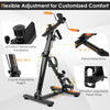 Pedal exerciser with adjustable height and resistance for arm and leg workouts, featuring a sturdy metal frame and LCD.