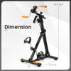 Adjustable pedal exerciser with resistance bands, LCD display, and sturdy metal frame for arm and leg workouts.
