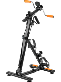 Pedal exerciser with adjustable resistance and strong suction cups, designed for versatile arm and leg workouts and.