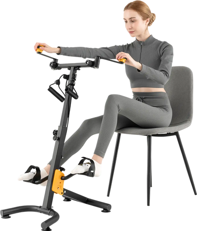 Costway Pedal Exerciser Adjustable Handgrip Exercise Bike for Seniors 28613974 New