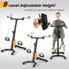 Pedal exerciser with adjustable height and handgrip, designed for seniors, featuring 9 levels and stable construction.