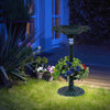 Standing Pedestal Birdbath and Feeder Combo with Lotus Leaf Bowl-Green - Gallery View 1 of 10
