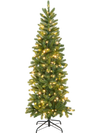 Pencil Christmas Tree with 180 Warm White and Multi-color LED Lights