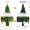 Pencil Christmas tree with 180 LED lights, featuring lush mixed leaves and a convenient hinged structure for easy.