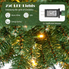 Pencil Christmas tree with 250 warm LED lights and memory wire branches, perfect for festive home or office decor.