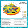 Inflatable towable tube for 1-2 persons, featuring heavy-duty PVC, padded handles, and quick connector for boating fun.