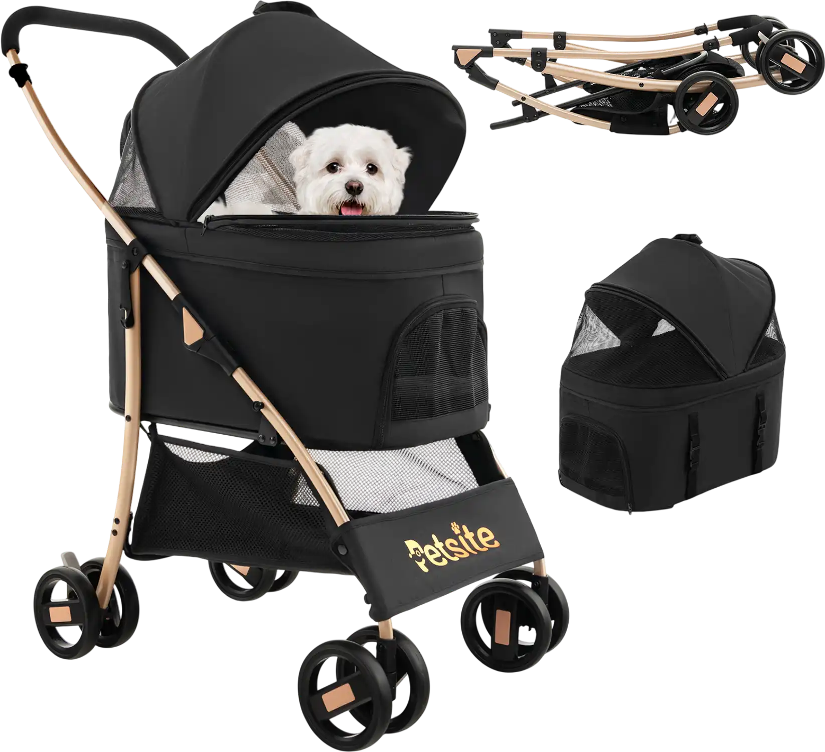 Costway 3-In-1 Pet Stroller Removable Car Seat Carrier 28759164 New