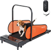 Pet treadmill for small and medium dogs with adjustable speed, LED display, and safety side panels for secure workouts.