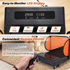 Pet treadmill with LED display, adjustable speed up to 6 mph, and remote control for small to medium dogs.