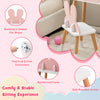 Kids chair with rabbit ear backrest, made of MDF and beech wood, designed for comfort in playrooms or bedrooms.