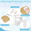 Play Doctor's Office Wood Medical Center Toy Set with rounded corners, sturdy legs, and anti-tipping kit for child.