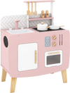 Play Kitchen for Kids Wooden Kitchen Playset with Stoves Sink Faucet and Oven