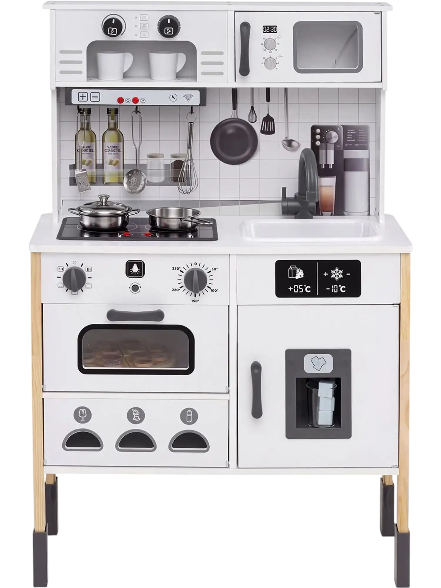 Costway Kids Play Kitchen with Lights & Sounds 51632879 New