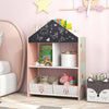 Playhouse Kids Bookshelf with Chalkboard and Whiteboard for 3-6 Years-Pink - Gallery View 1 of 10
