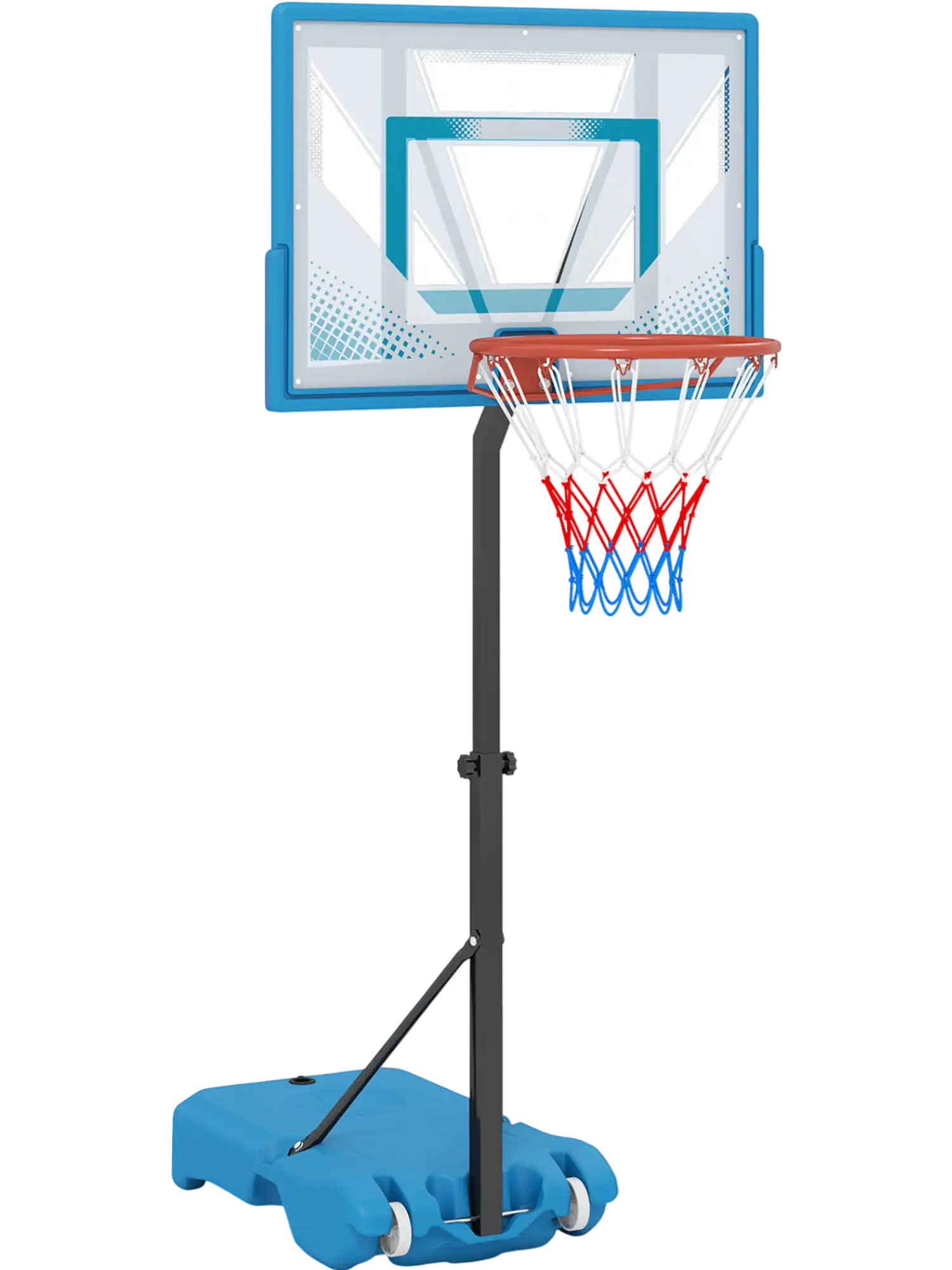 Costway Adjustable Pool Basketball Hoop Weighted Base 58758449 New