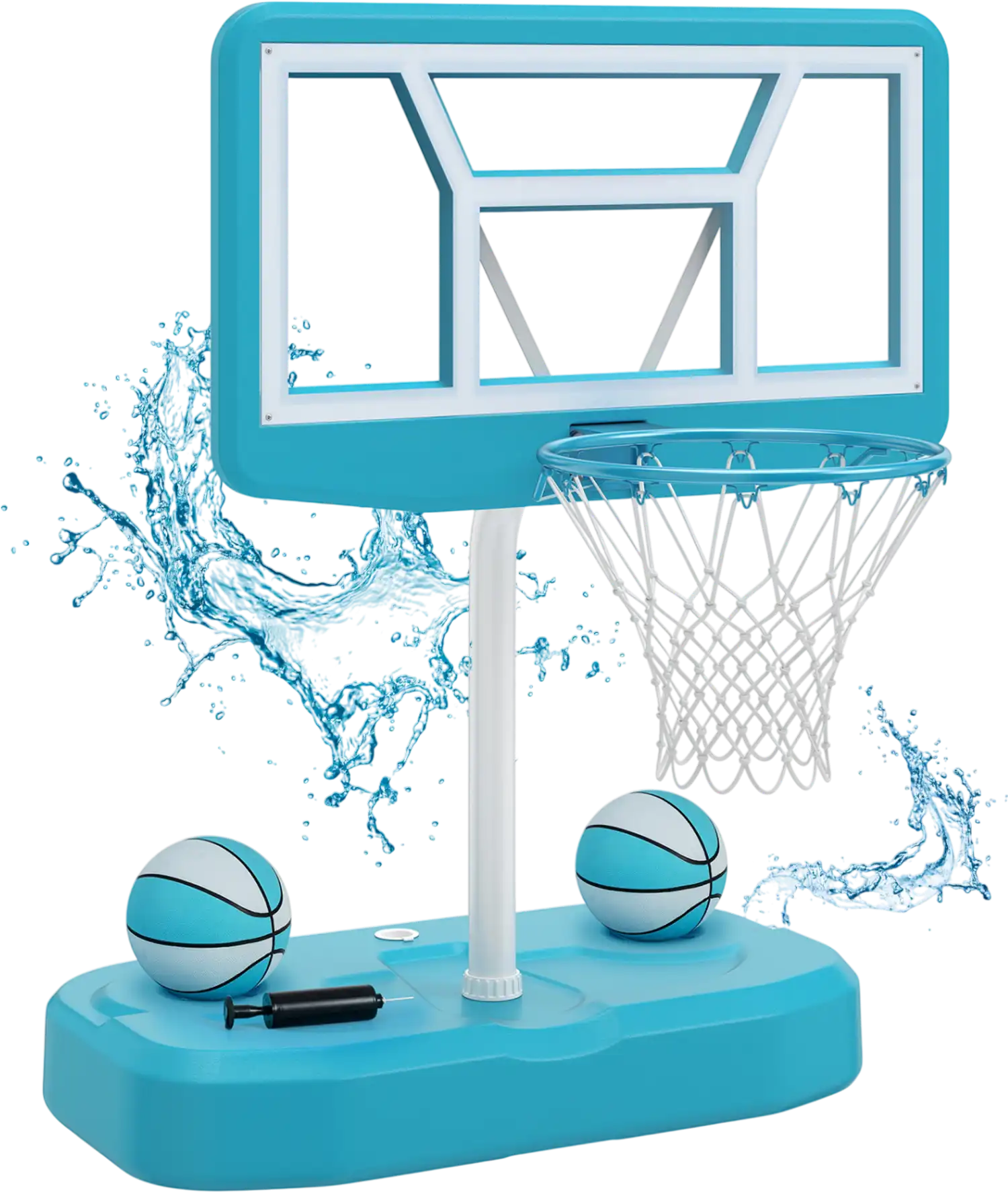 Costway Pool Basketball Hoop Set Water Games 2 Balls Pump 14270721 New