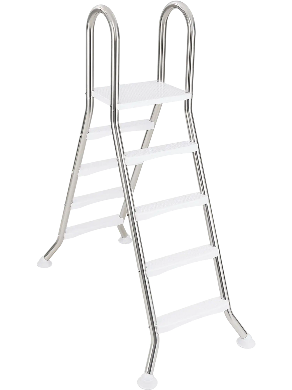 75.6" Above Ground Pool Ladder A-Frame Swimming Pool 4-Step Ladder for Up to 55" Pool Wall Height