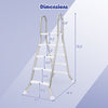 75.6" A-frame swimming pool ladder with 4 non-slip steps, designed for pools with up to 55" wall height.