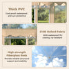 Pop-up bubble tent with 540° panoramic clear PVC, thick waterproof fabric, and fiberglass rods for stability, ideal for.