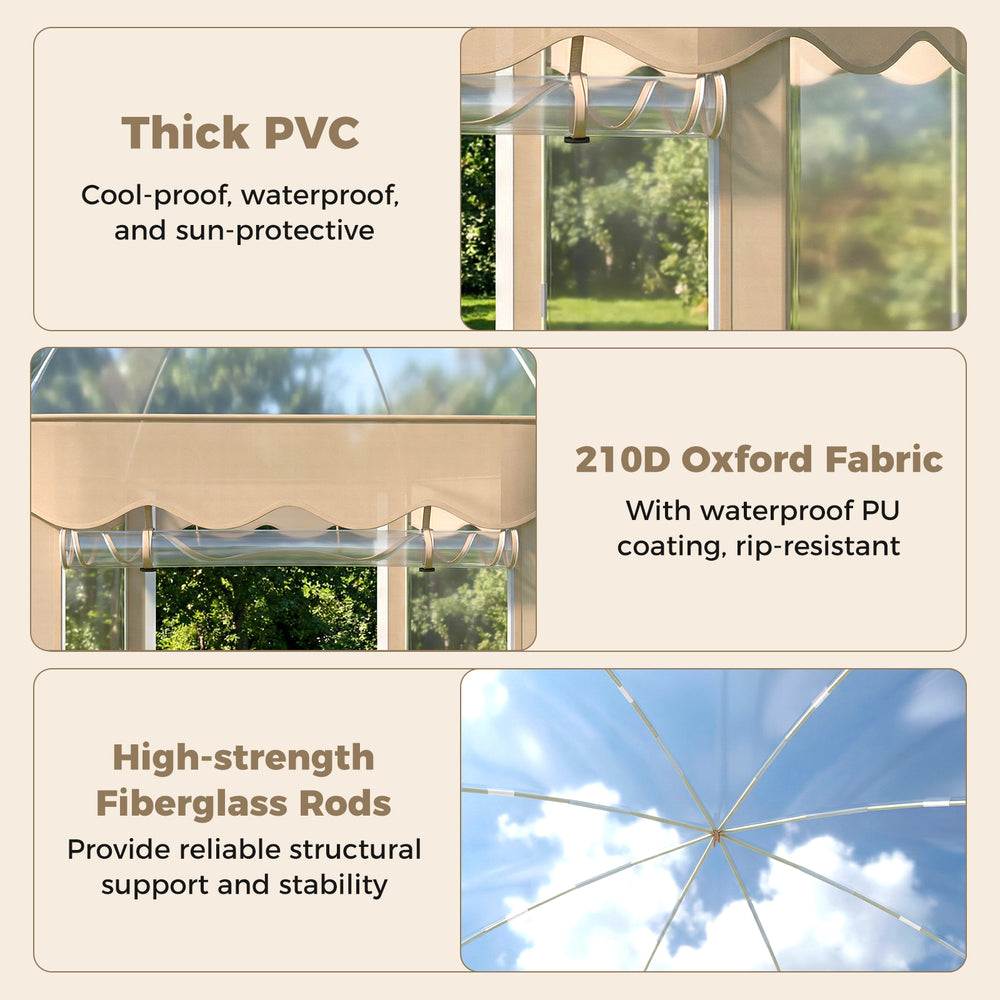 Pop-up bubble tent with 540° panoramic clear PVC, thick waterproof fabric, and fiberglass rods for stability, ideal for.