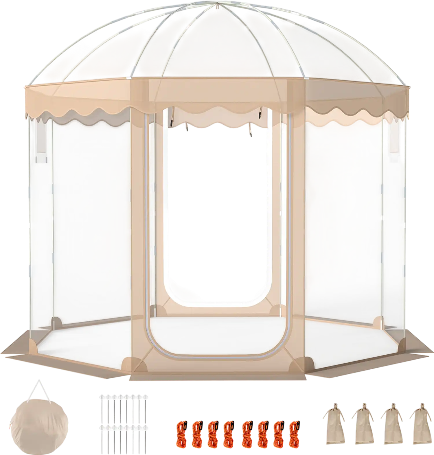 Costway 10x10' Pop Up Bubble Tent 8-10 Person Weatherproof Panoramic Clear PVC Pod 67912189 New