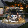Transparent PVC Pop Up Bubble Tent for 5-6 people, 8.5 x 8.5 FT, ideal for outdoor gatherings and stargazing.