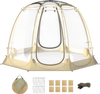 Pop Up Bubble Tent with transparent PVC, 8.5 x 8.5 FT, instant setup for 5-6 people, ideal for outdoor gatherings.